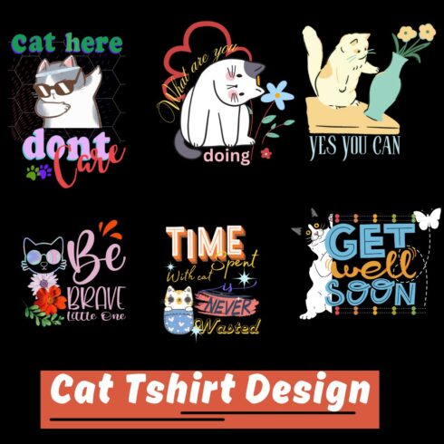 Cat Tshirt Design for everyone cover image.