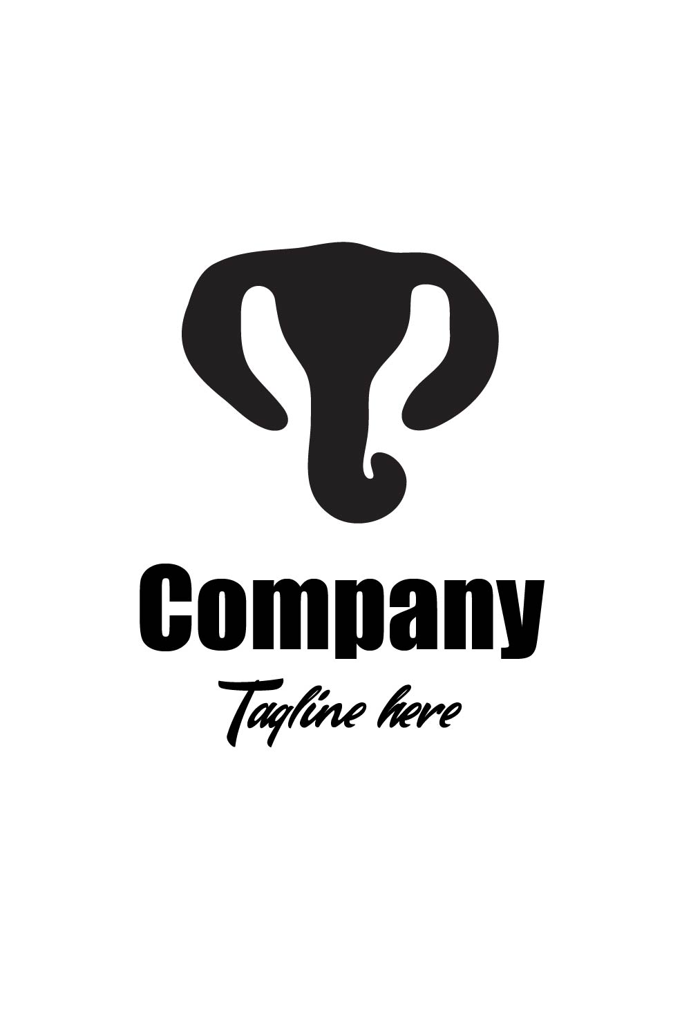 Elephant Logo pinterest preview image.