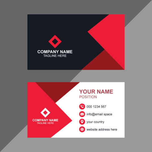 Simple Business card template design cover image.