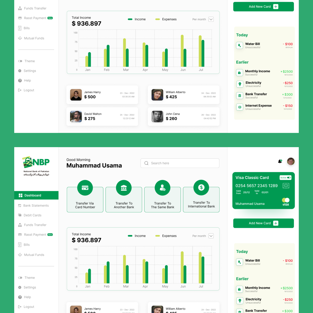 Banking Dashboard Design | Your Financial Control Center | For 10$ only preview image.
