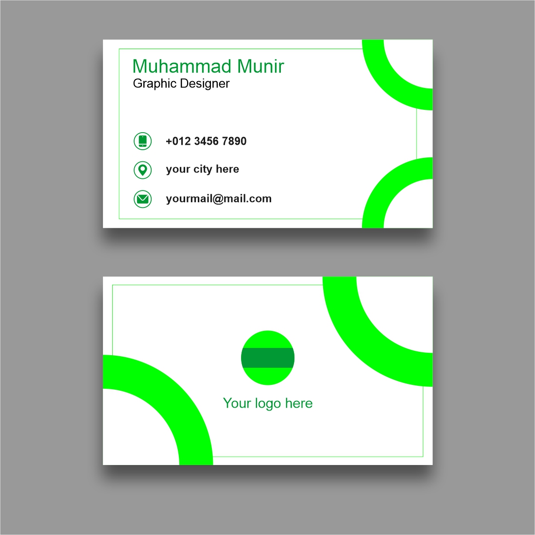 Six busigness card tamplate design only in 5 doller preview image.