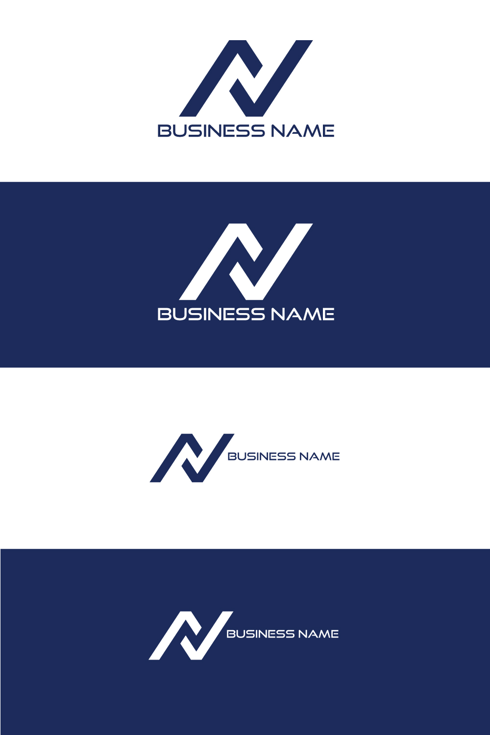Monogram N letter logo template design pinterest preview image.