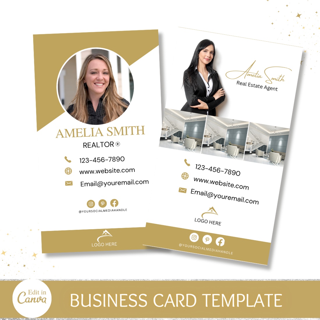 Business Card Template, Editable Business Card, Minimalist Business Cards, Printable  Business Card, Modern Business Card, Boho Business Card - MasterBundles