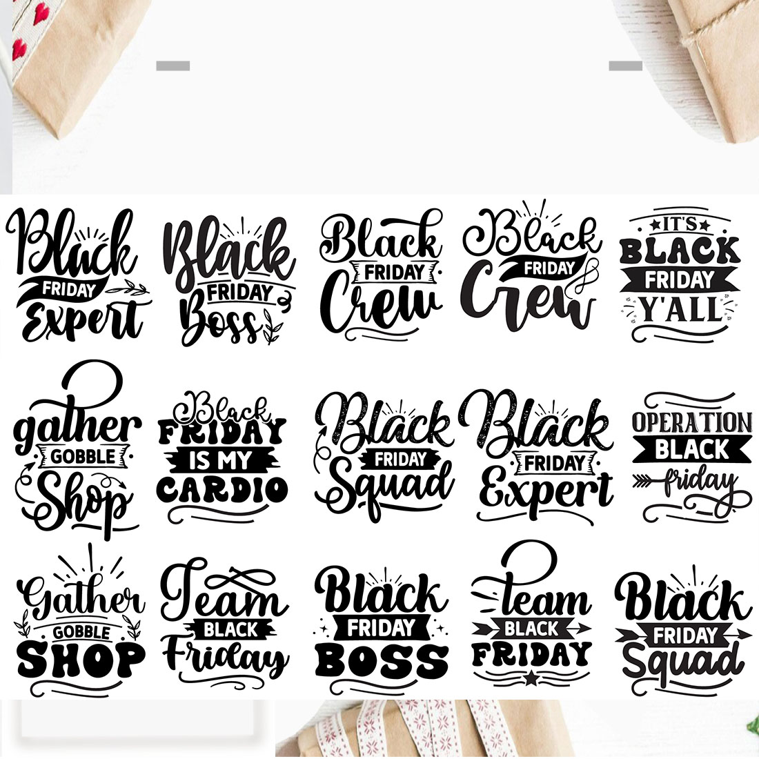 Black Friday SVG bundle,Black friday shirt preview image.