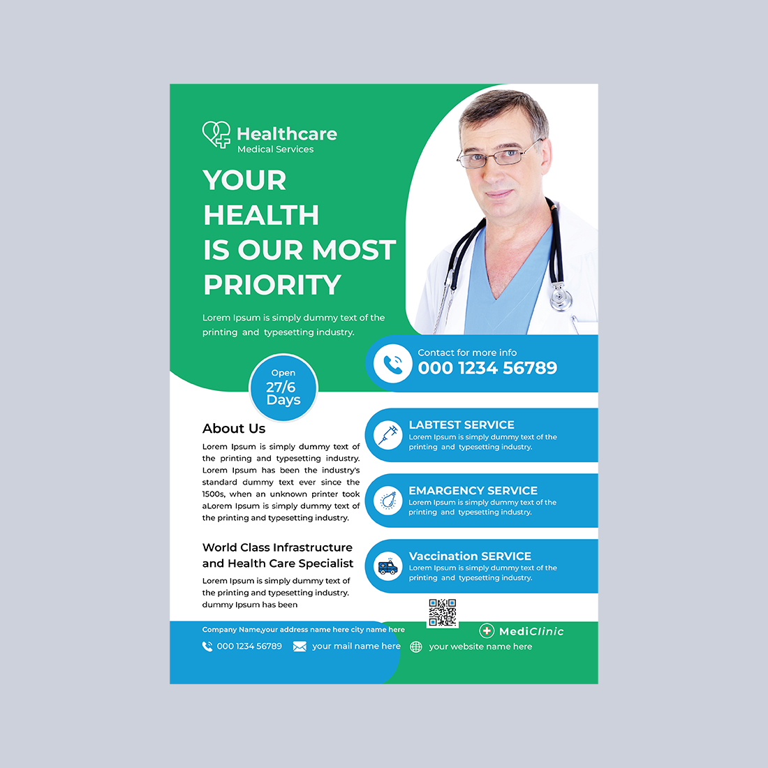 Corporate Flyer Design Template cover image.