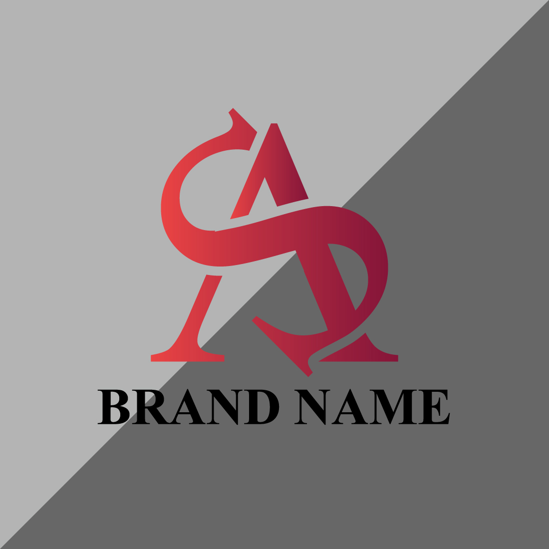 Unique AS letter logo template design cover image.