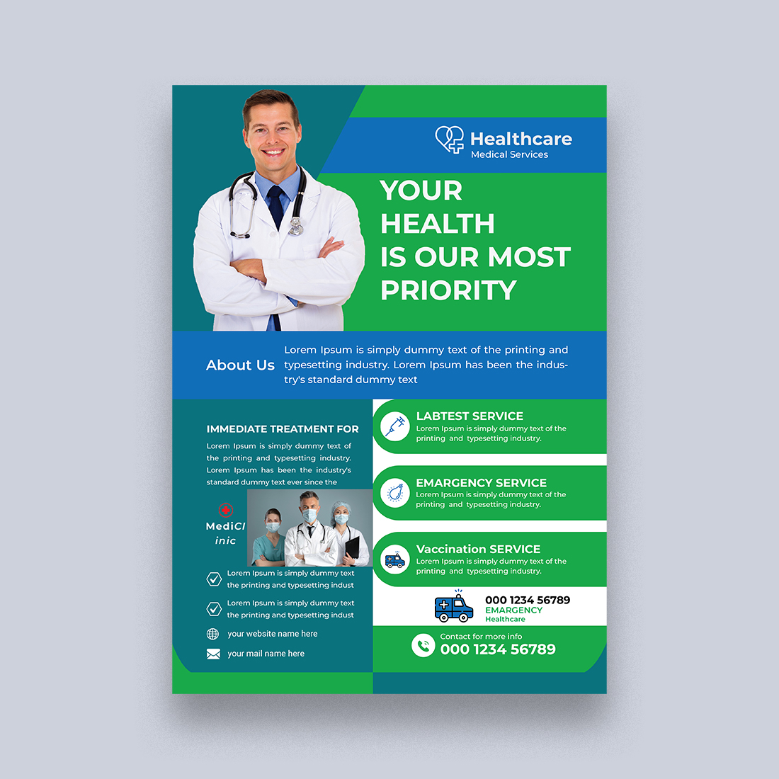 Medical Flyer Design Template cover image.