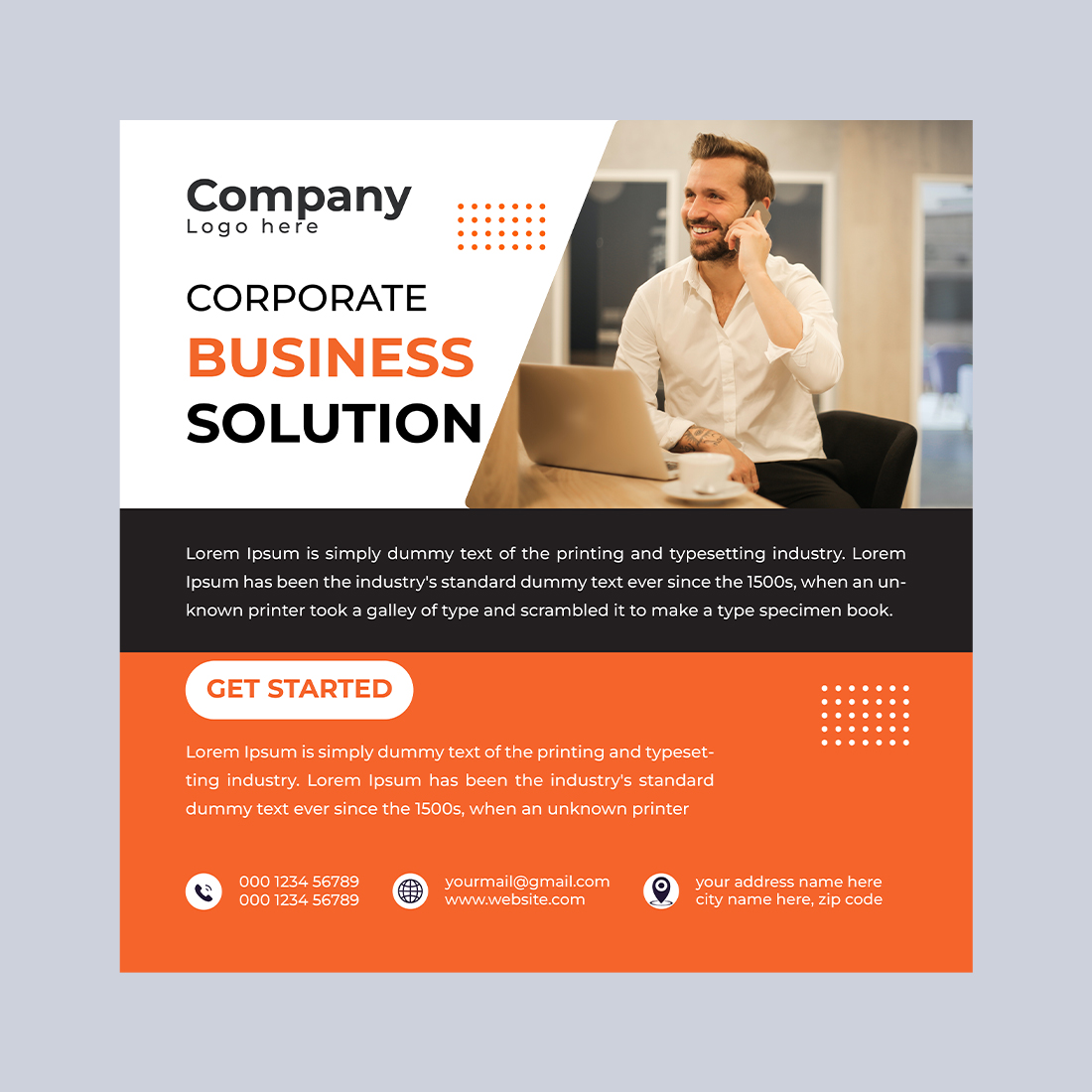 Business Social media Design Template preview image.