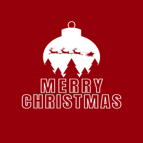 Merry Christmas t-shirt design cover image.