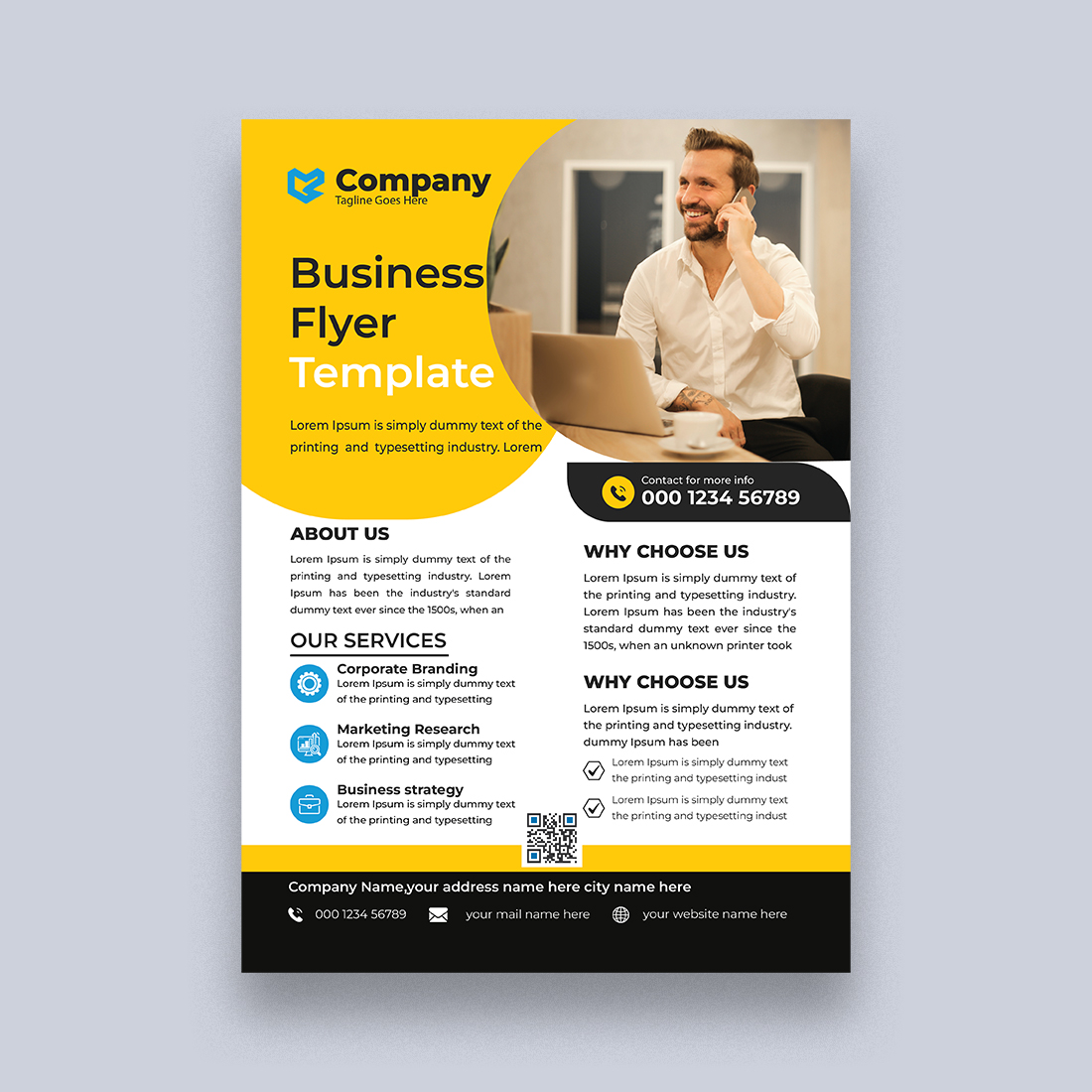 Corporate Flyer design Template cover image.