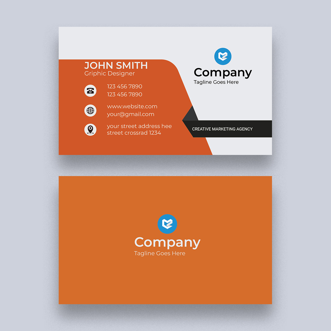 BUSINESS CARD Design Template preview image.