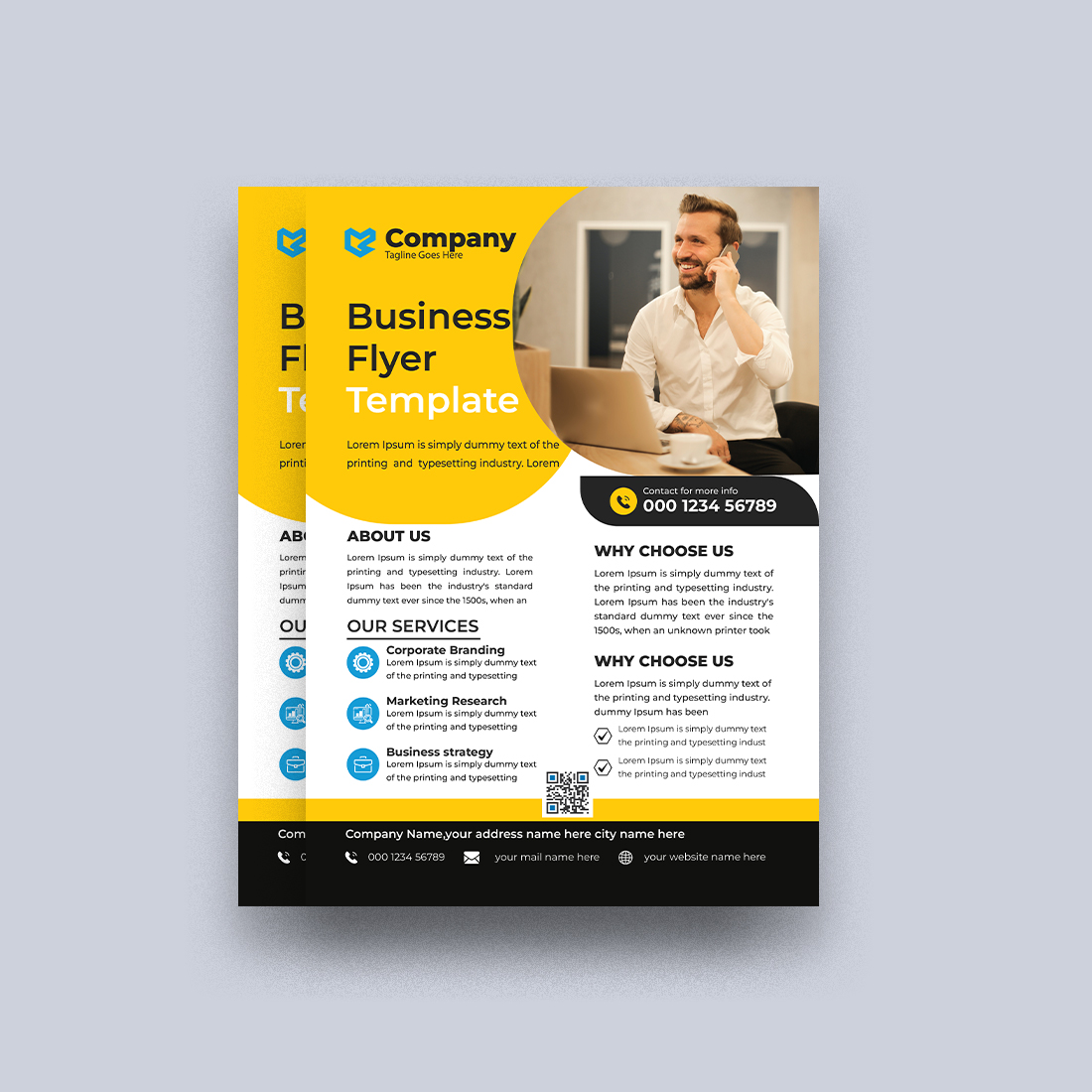 Corporate Flyer design Template preview image.