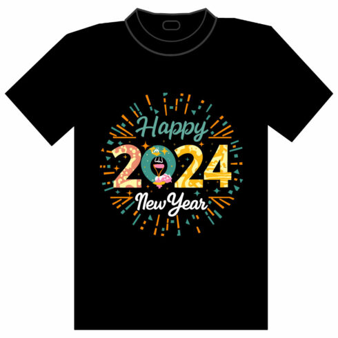 Happy New Year 2024 T shirt Design Download - Latest Design For Men and Women cover image.
