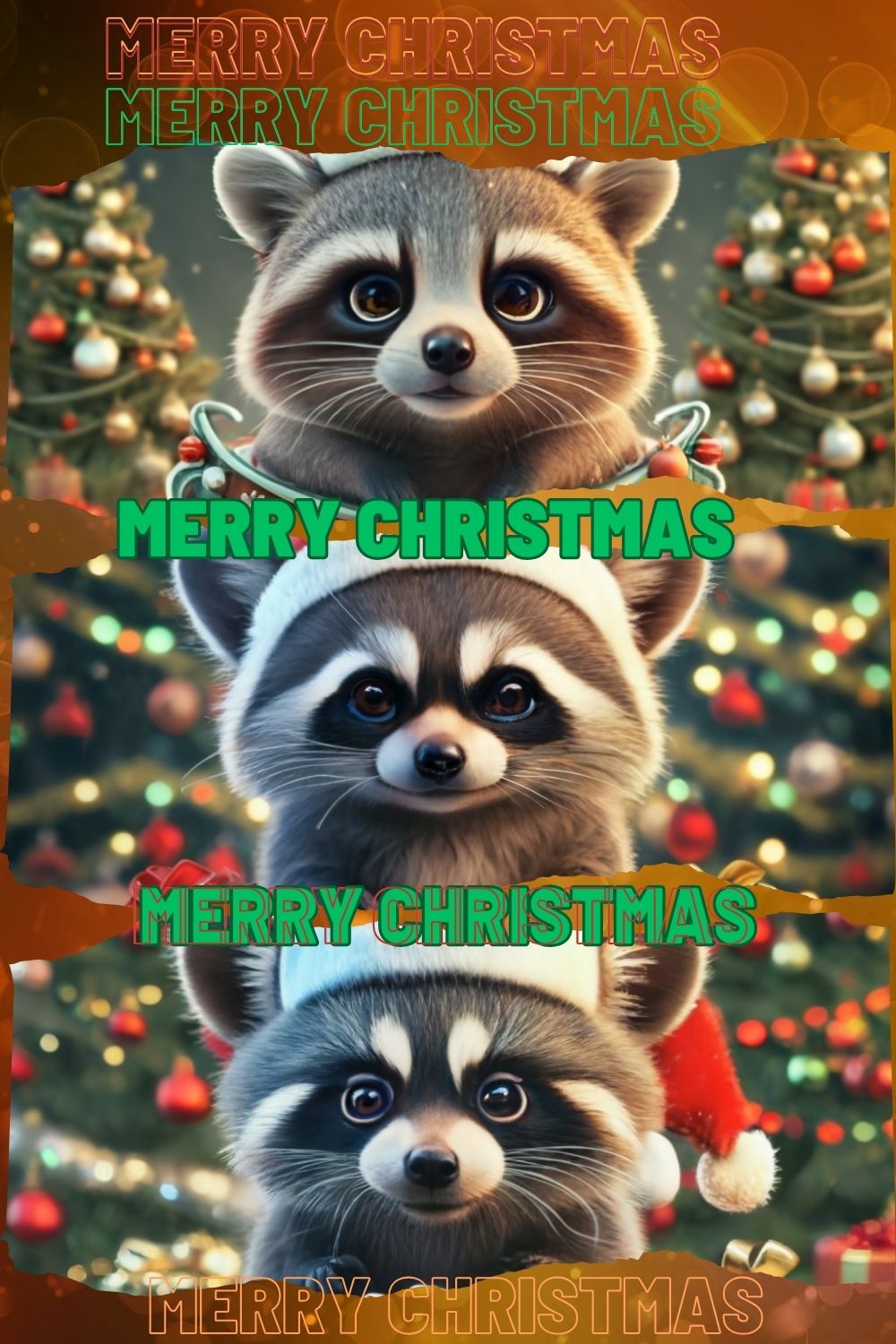 "Christmas Charm: Cute Animal Holiday Image for Sale" pinterest preview image.