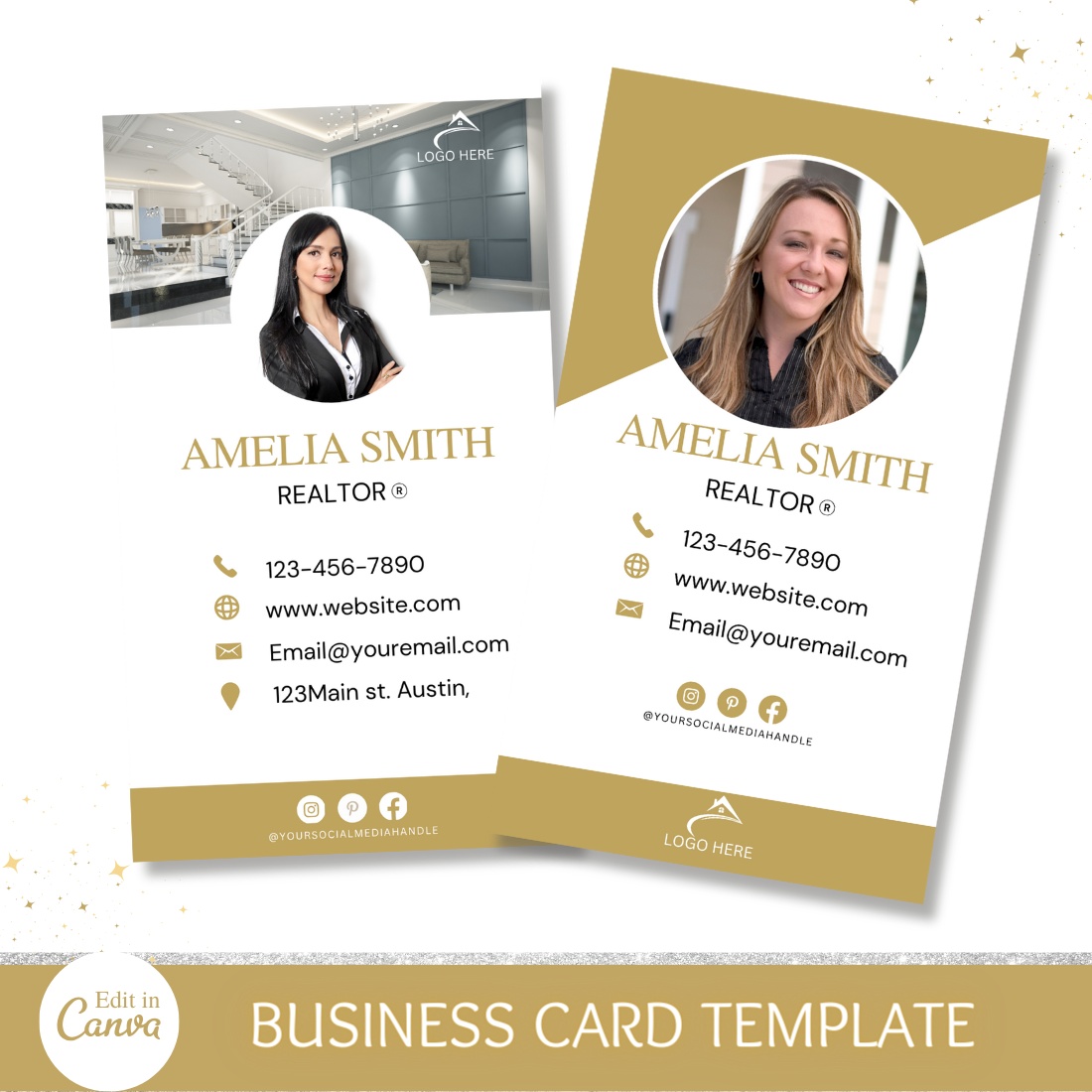 Business Card Template, Editable Business Card, Minimalist Business Cards,  Printable Business Card, Modern Business Card, Boho Business Card -  MasterBundles