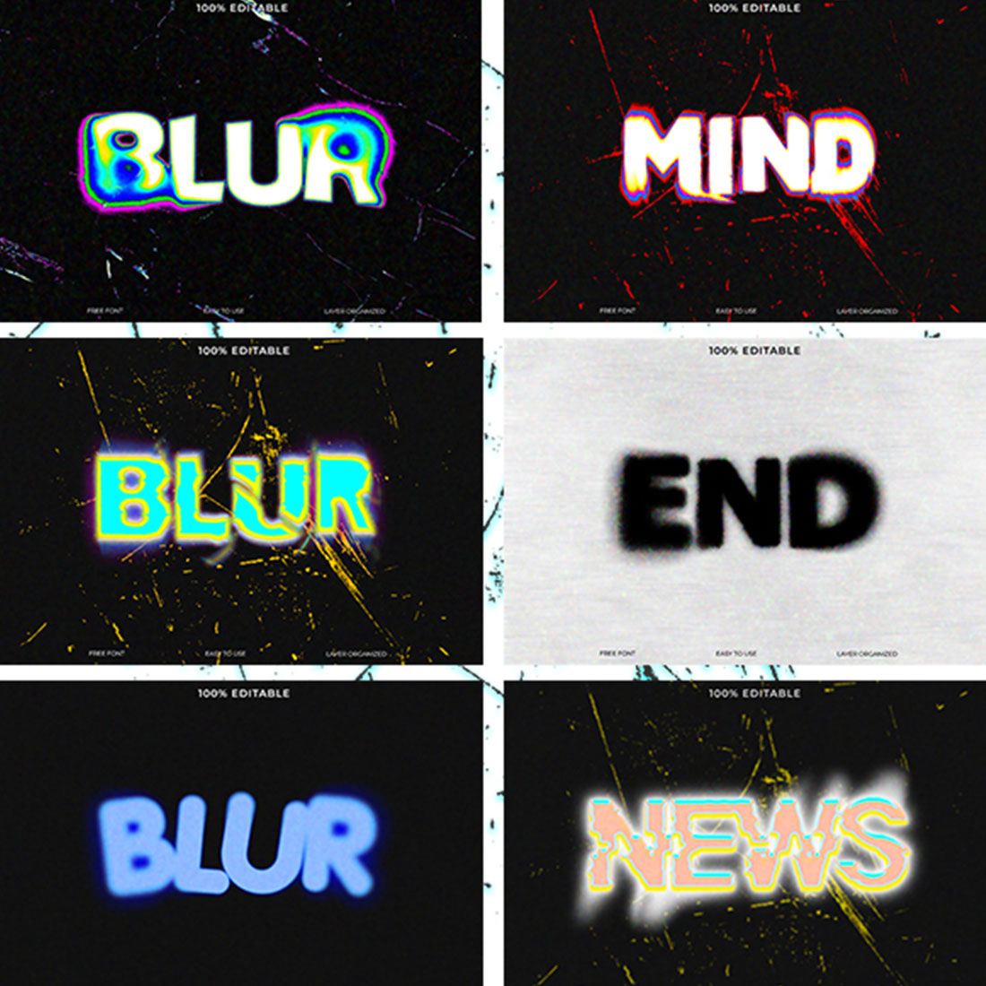 Horror Blurry Ghost Text Effects preview image.