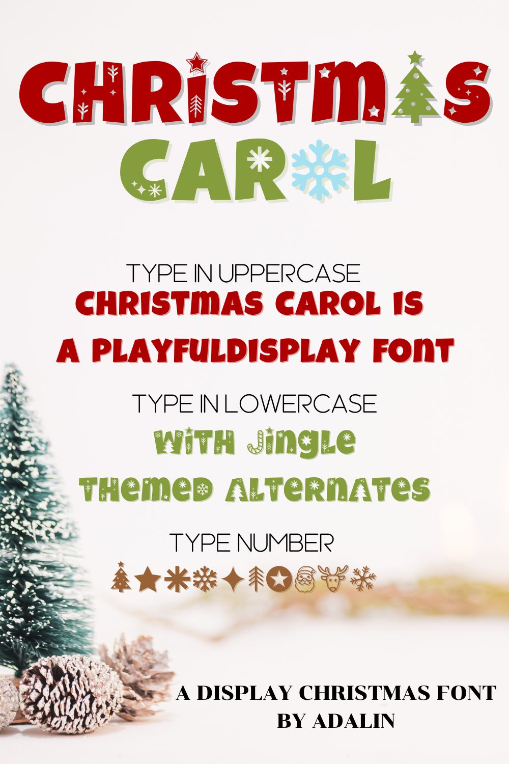 Christmas Carol Font pinterest preview image.