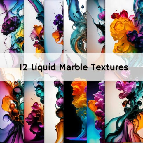 12 Liquid Marble Textures cover image.