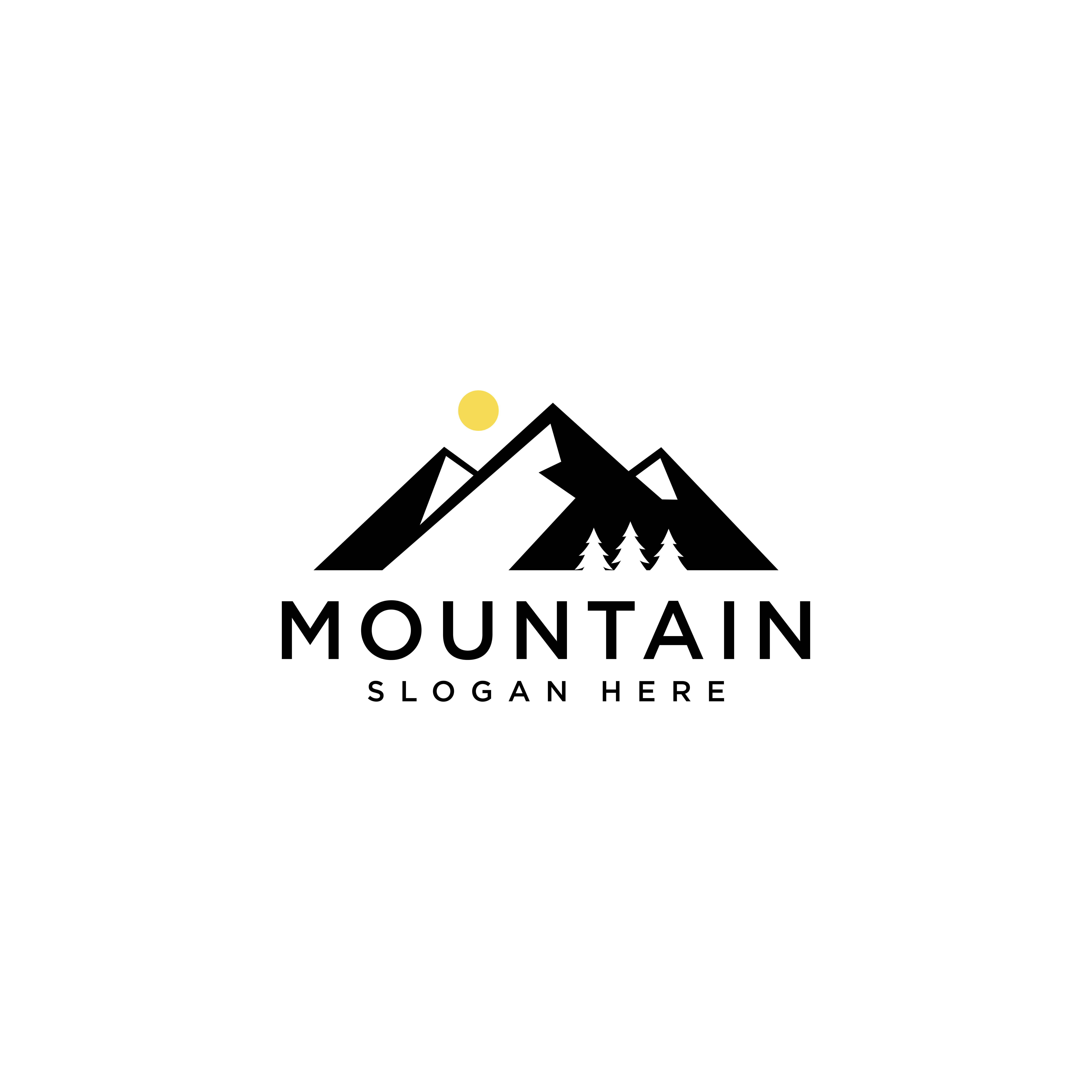 mountain nature vector design template cover image.