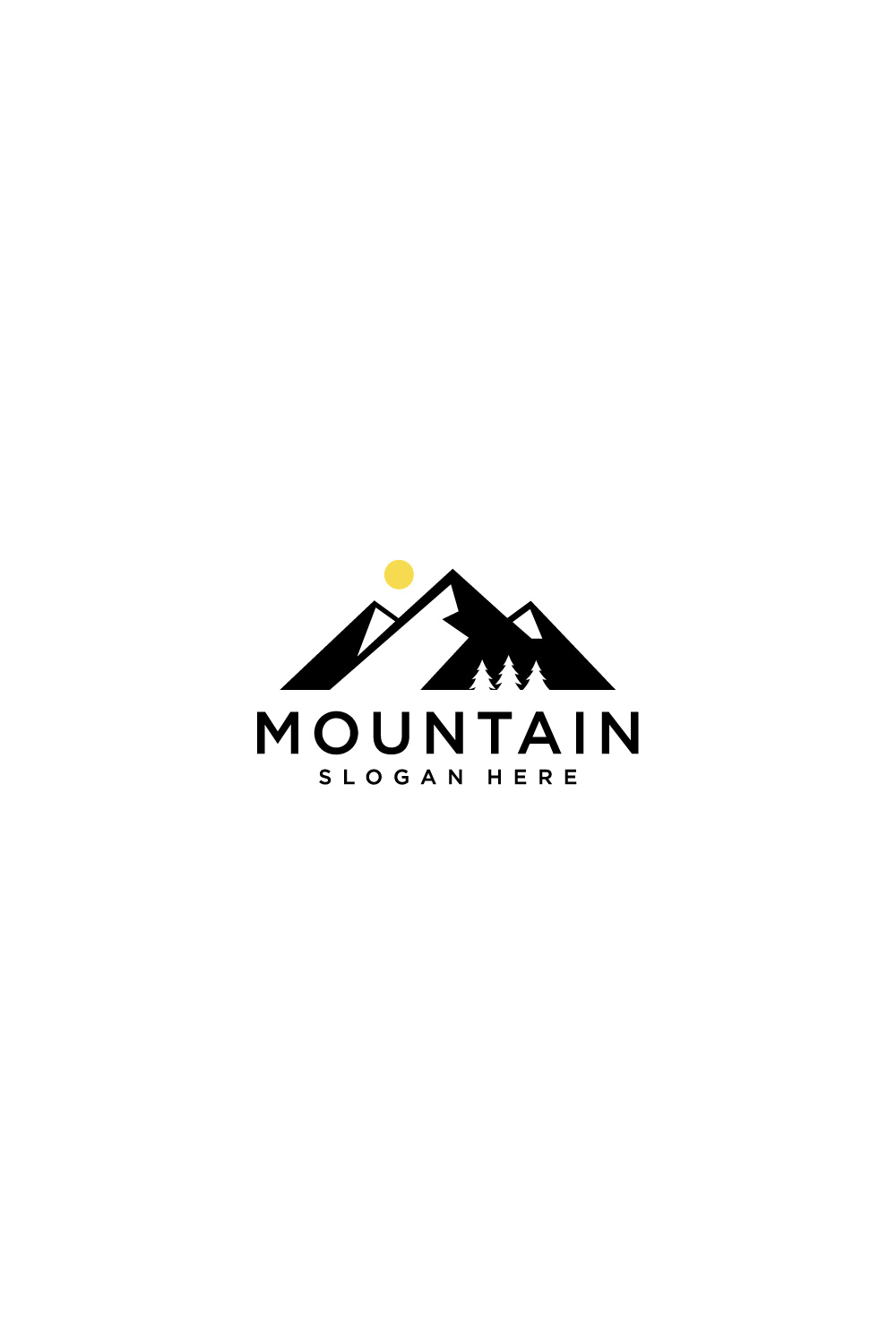 mountain nature vector design template pinterest preview image.