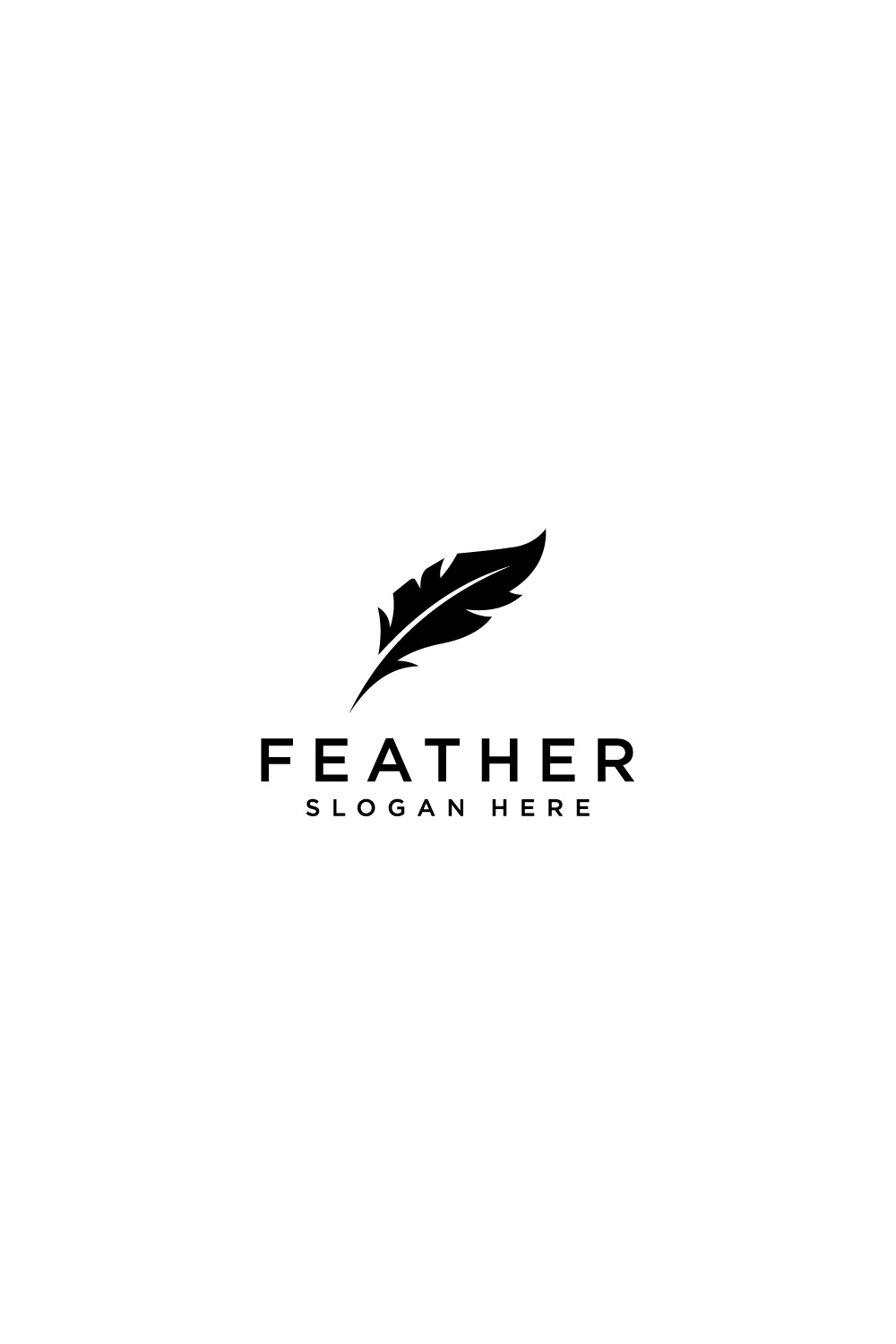 feather silhouette vector design template pinterest preview image.