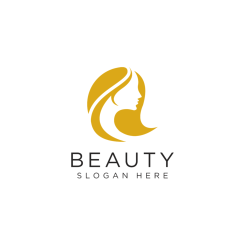beauty woman face vector design template cover image.