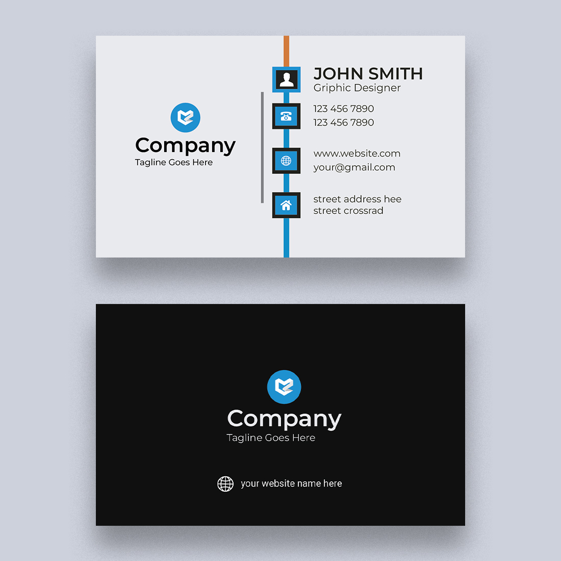 BUSINESS CARD Design Template preview image.