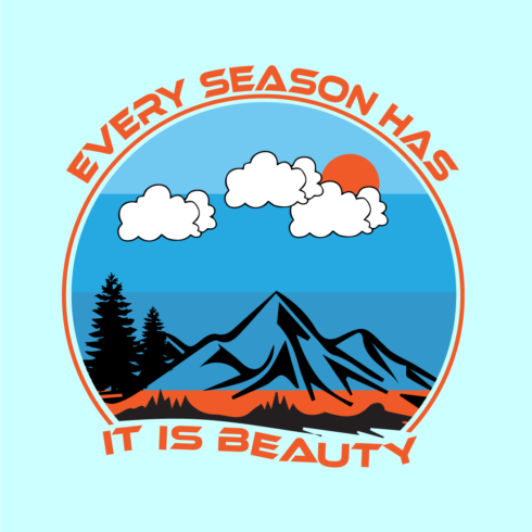Season is beauty t-shirt design for everyone cover image.