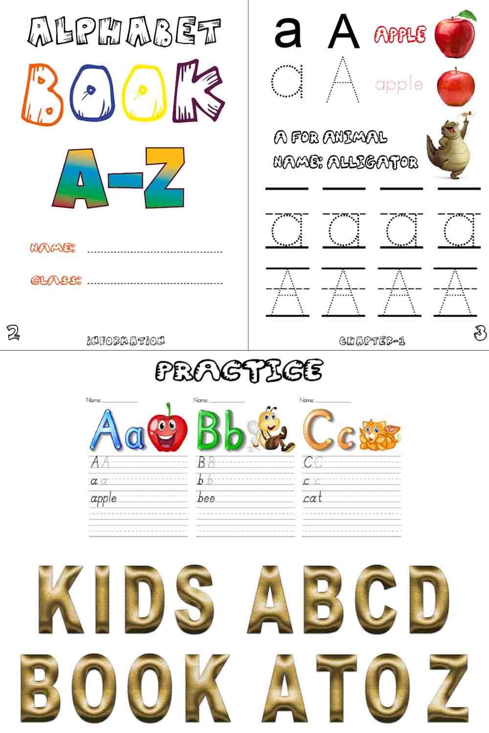 kids book abcd adobe indesign 30 pages includes cover pages pinterest preview image.