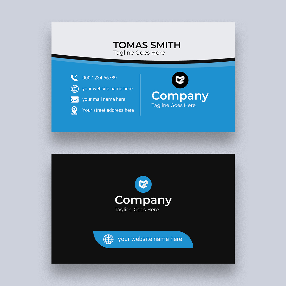 BUSINESS CARD Design Template preview image.