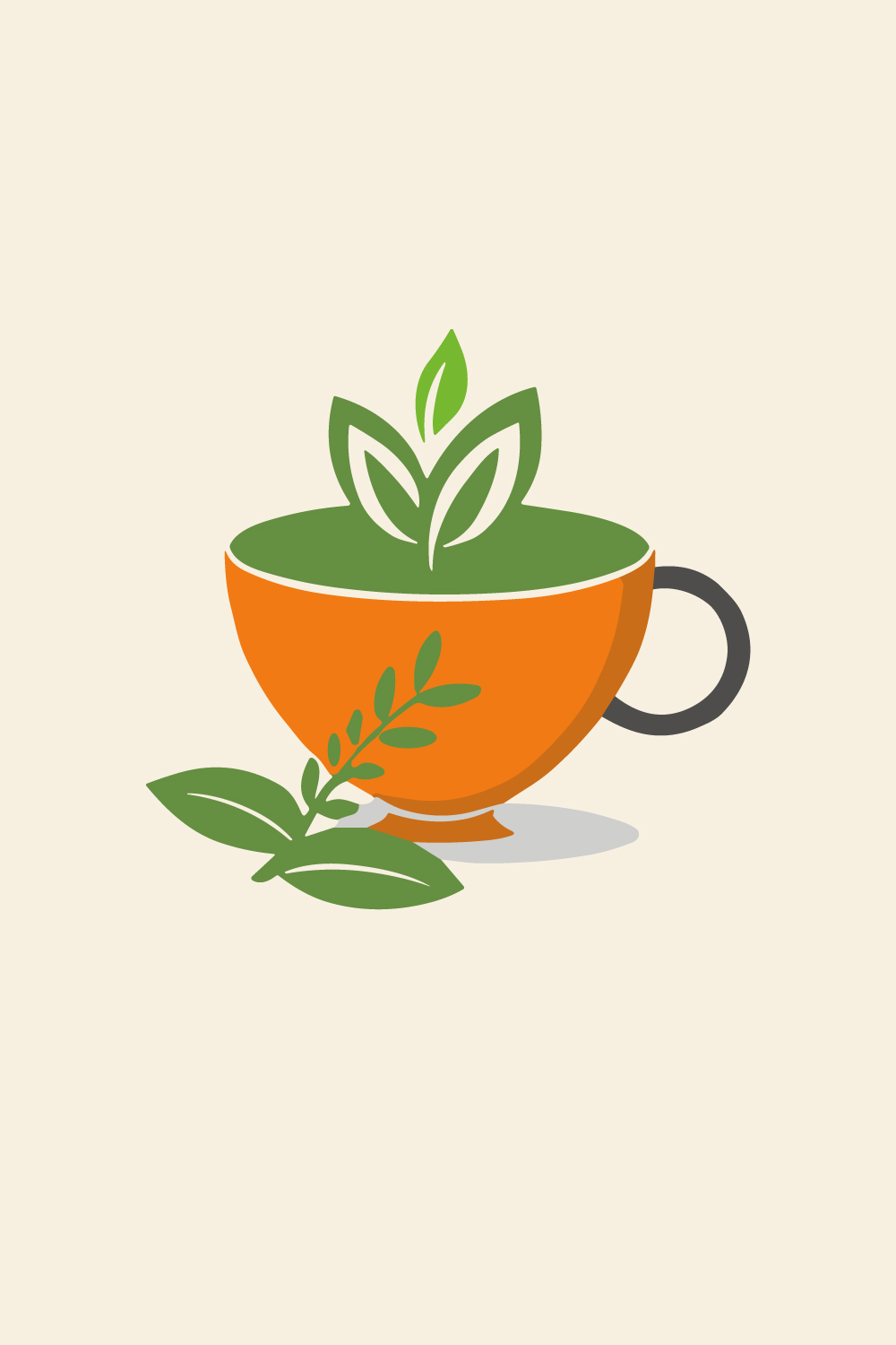 High Resolution Best Quality Herbal Coffee Logo onliy in 20$ pinterest preview image.