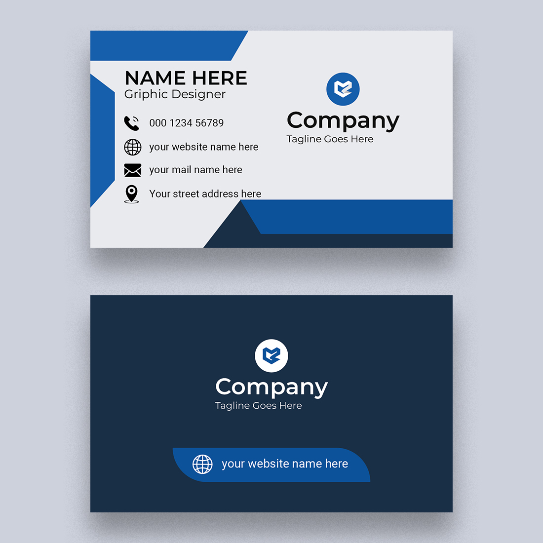 BUSINESS CARD Design Template preview image.