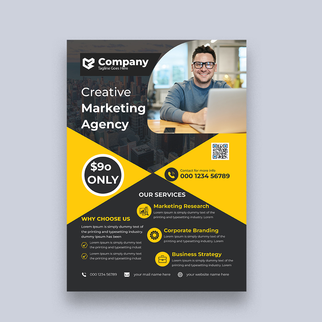 Professional Corporate Flyer Design Template cover image.