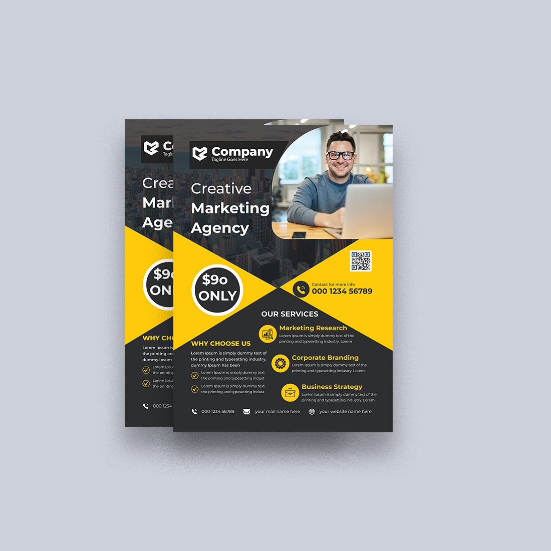 Professional Corporate Flyer Design Template preview image.