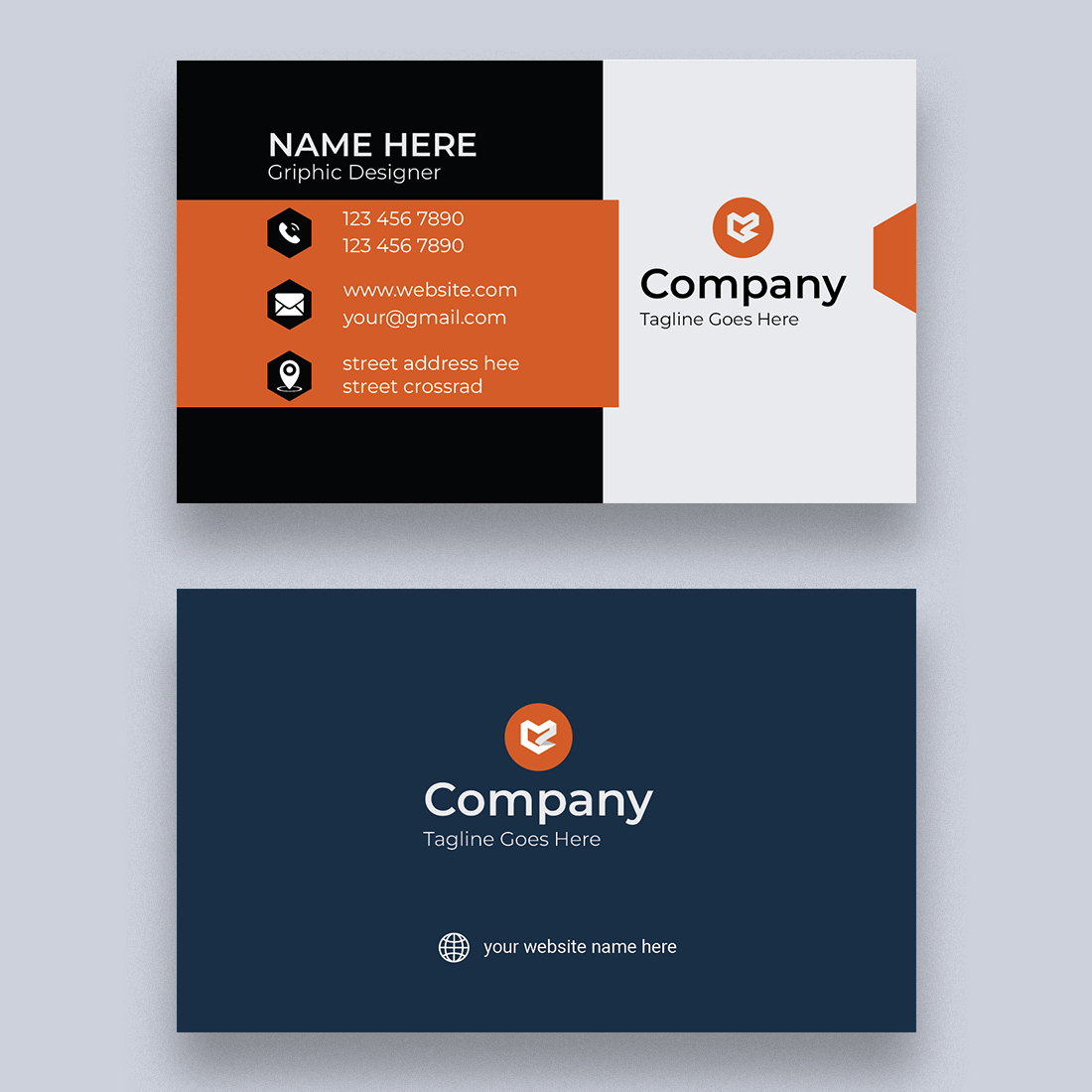 BUSINESS CARD Design Template preview image.