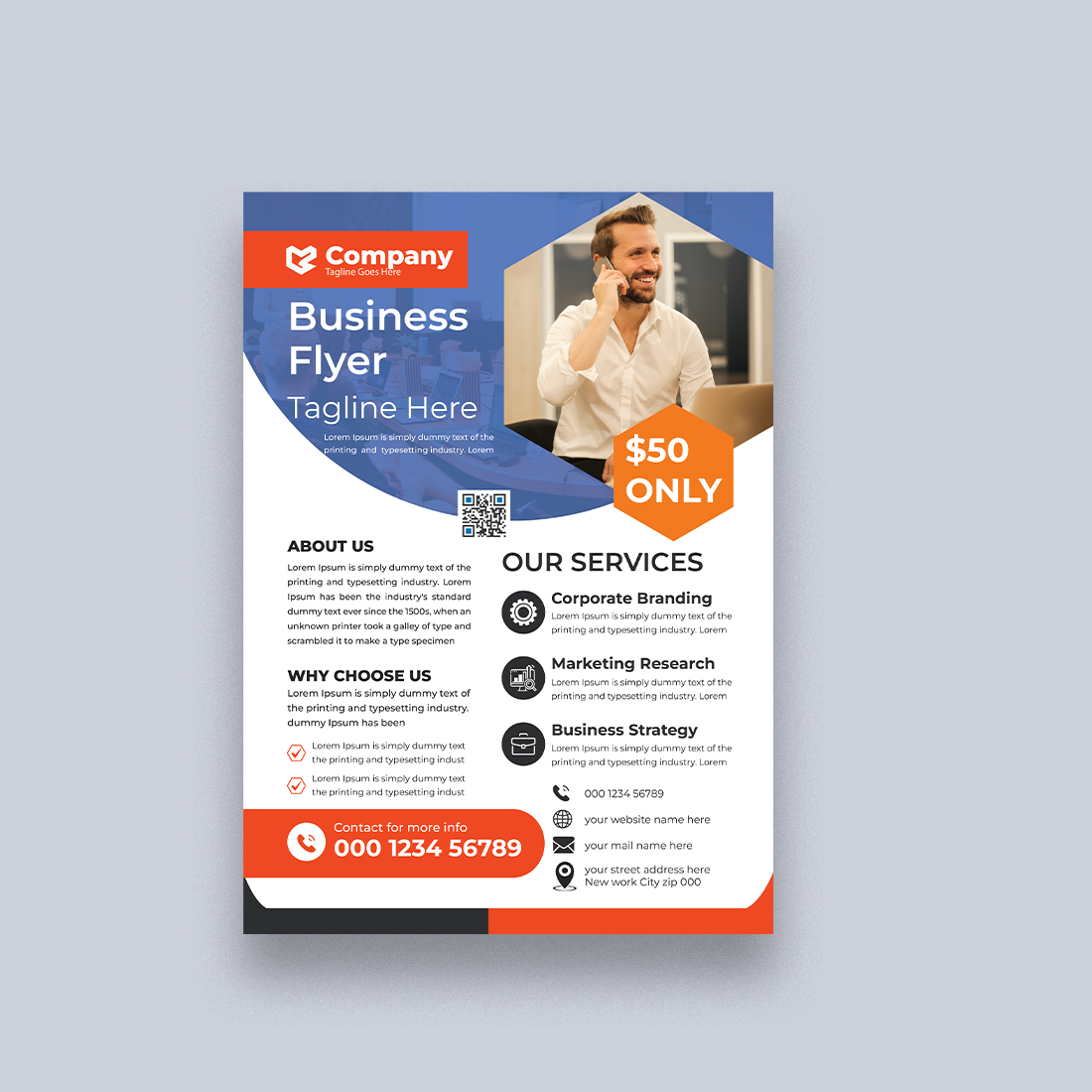 Professional Business Flyer Design Template cover image.