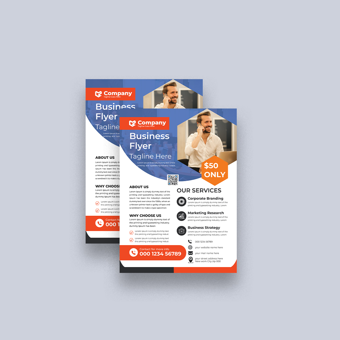 Professional Business Flyer Design Template preview image.