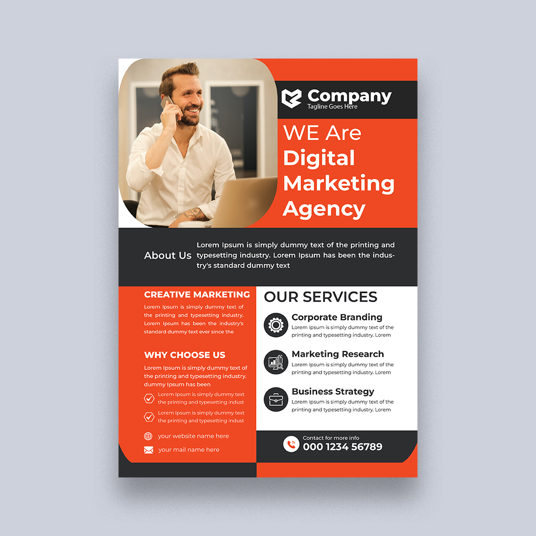 Professional Business Flyer Design Template cover image.