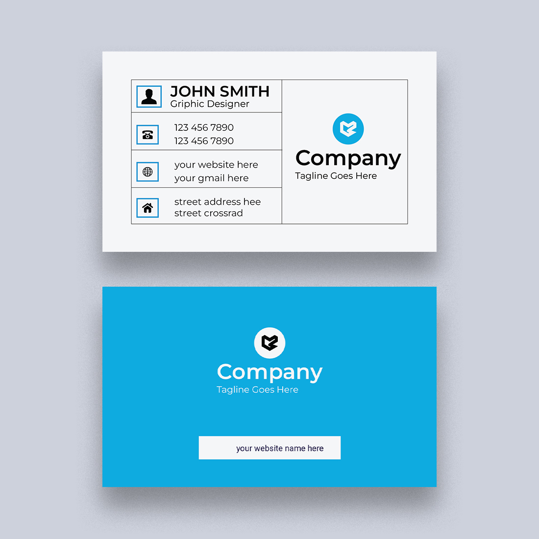 BUSINESS CARD Design Template preview image.