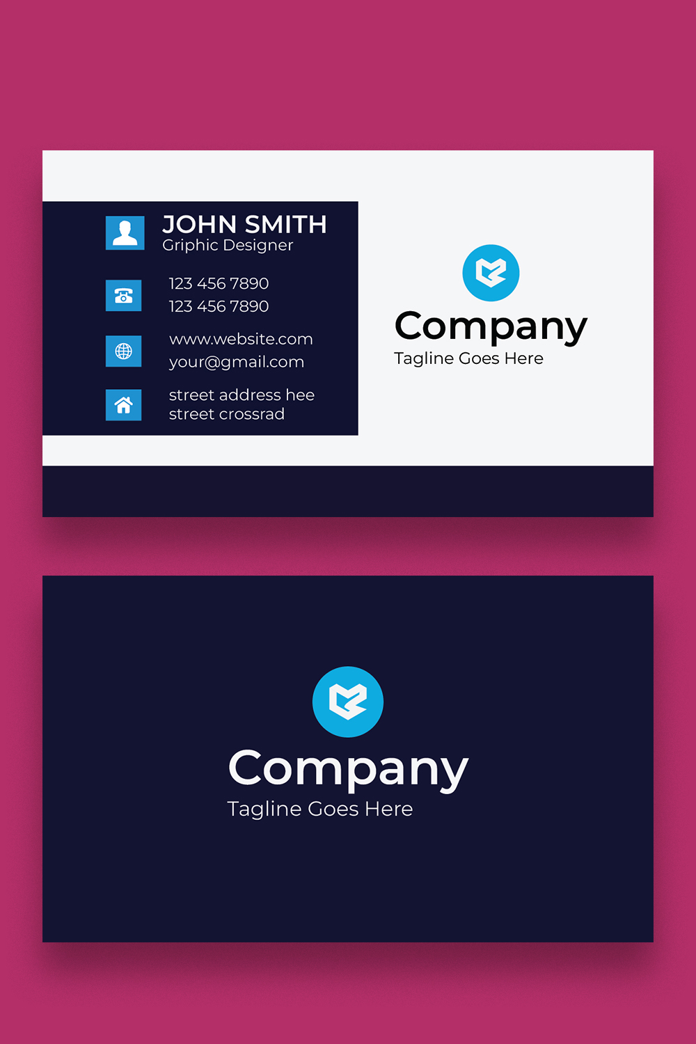 BUSINESS CARD Design Template pinterest preview image.