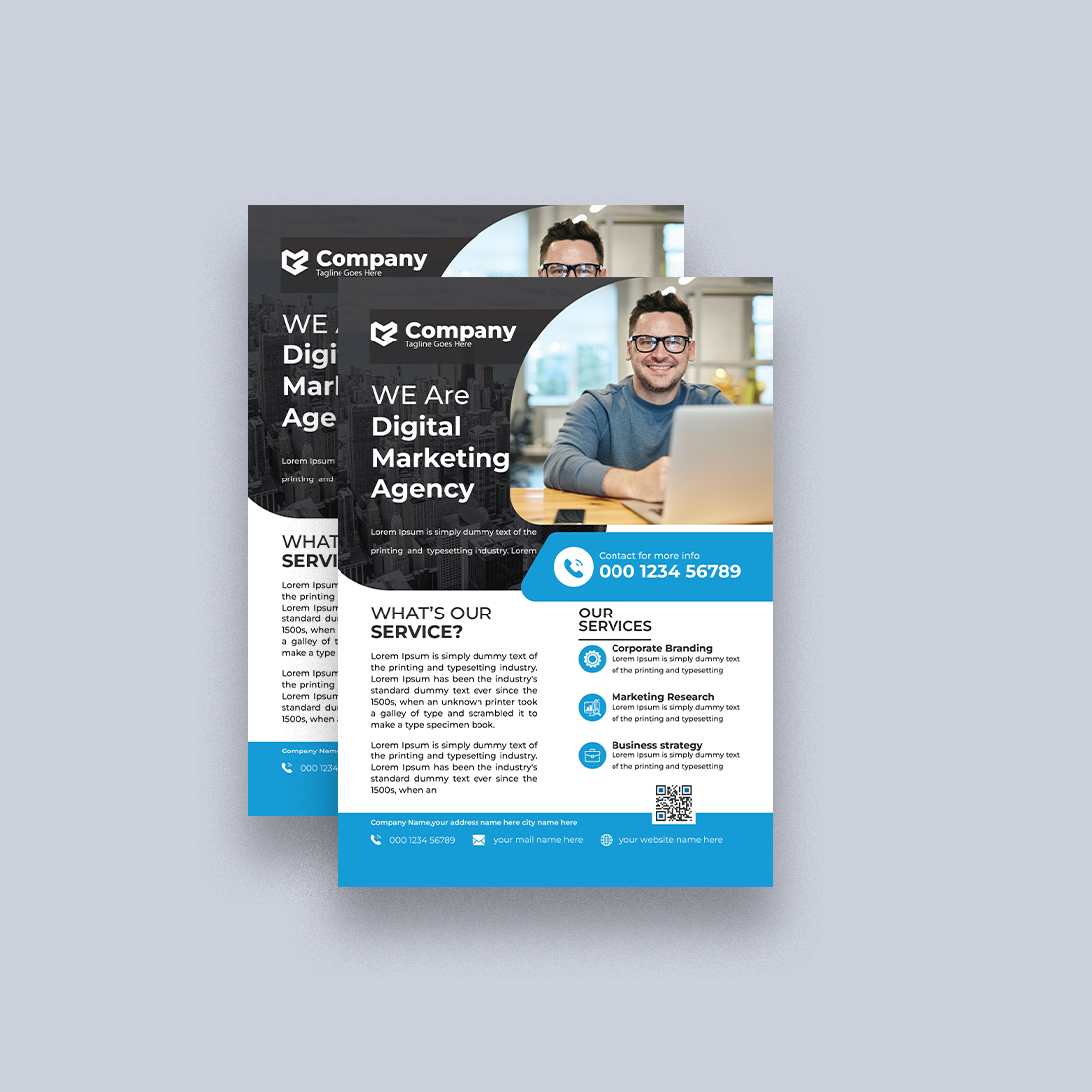 Corporate Flyer Design Template preview image.