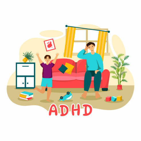 12 ADHD or Attention Deficit Hyperactivity Disorder Illustration cover image.