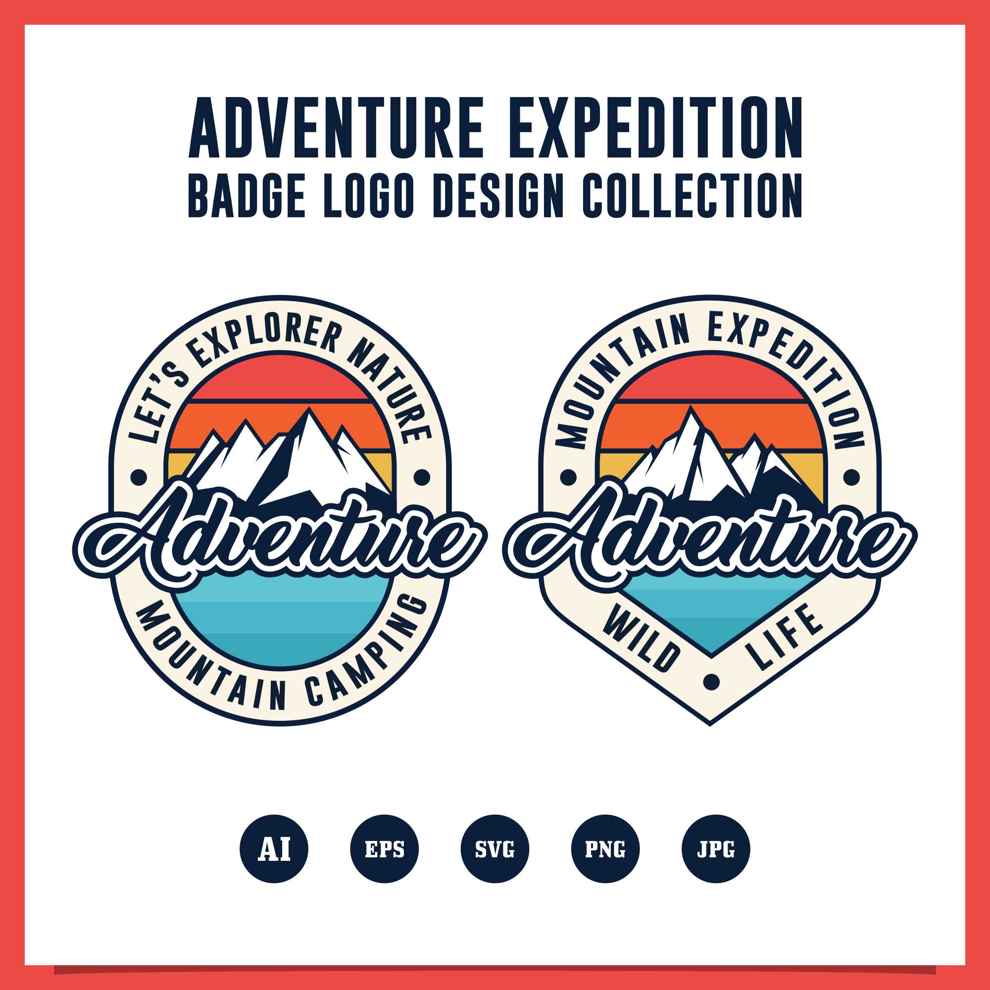 Set Adventure Expedition vector design collection - $4 preview image.