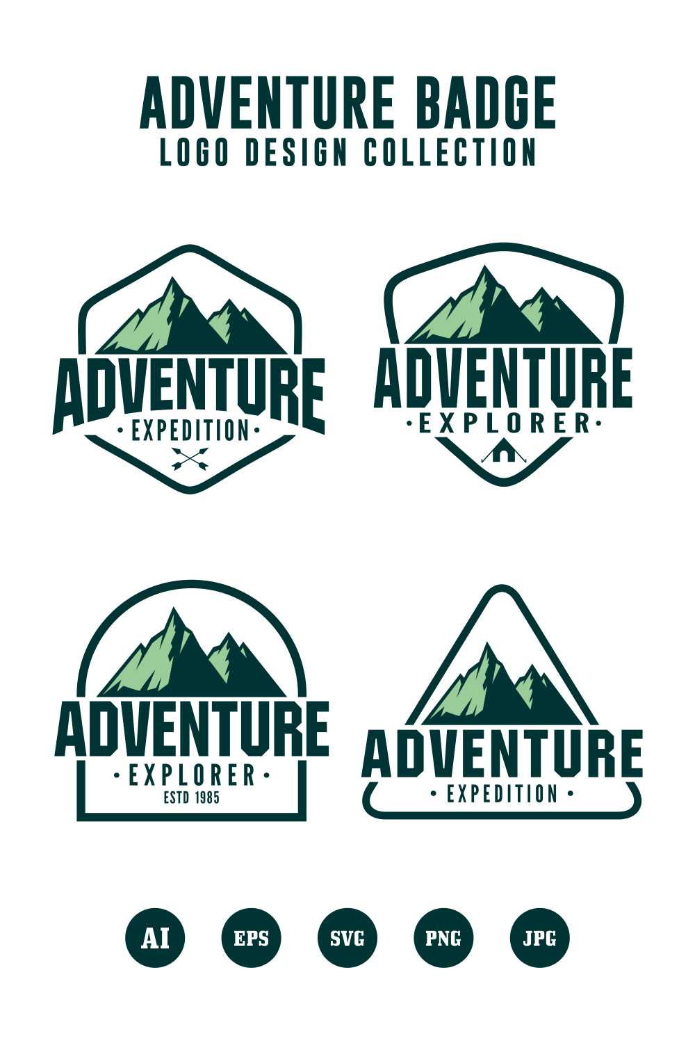 Set Adventure Vintage Logo collection - $4 pinterest preview image.