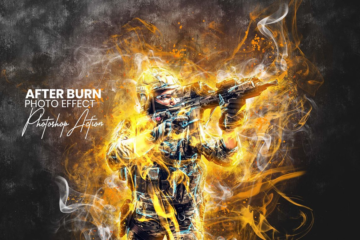 afterburn photoshop action 679
