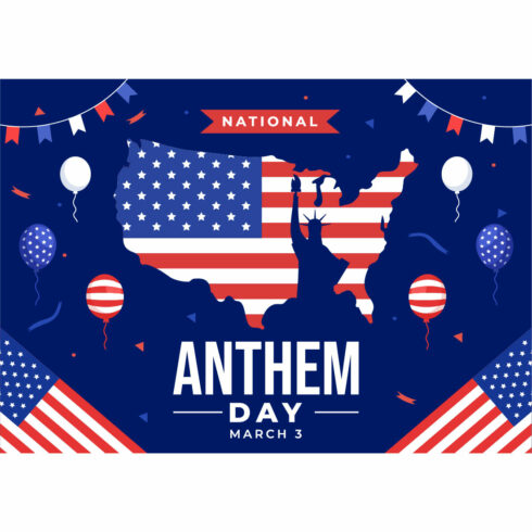 12 National Anthem Day Illustration cover image.