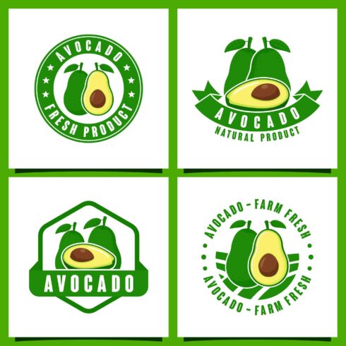 Set Avocado badge label design collection - $6 - MasterBundles