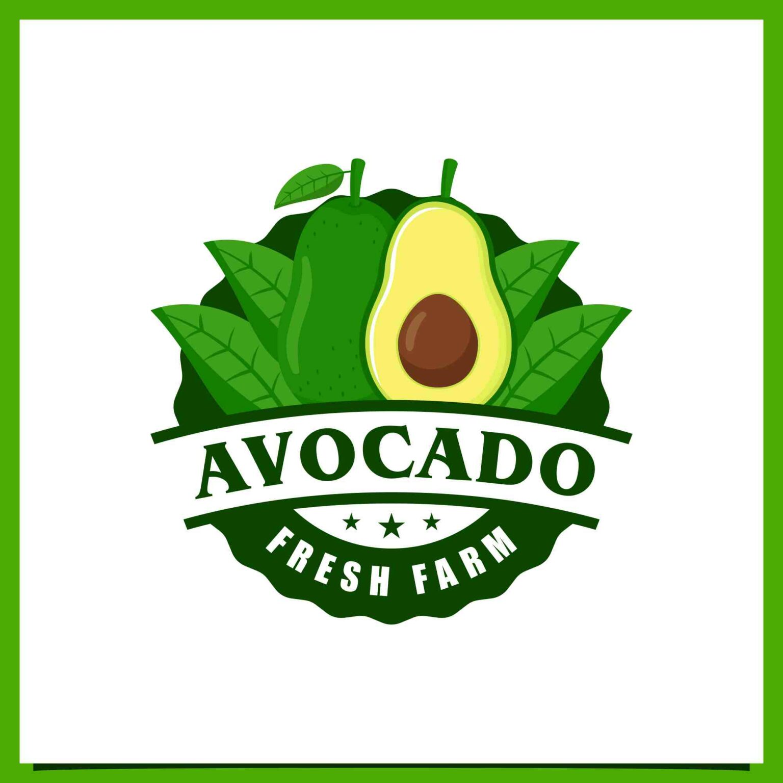 Set Avocado badge label design collection - $6 - MasterBundles
