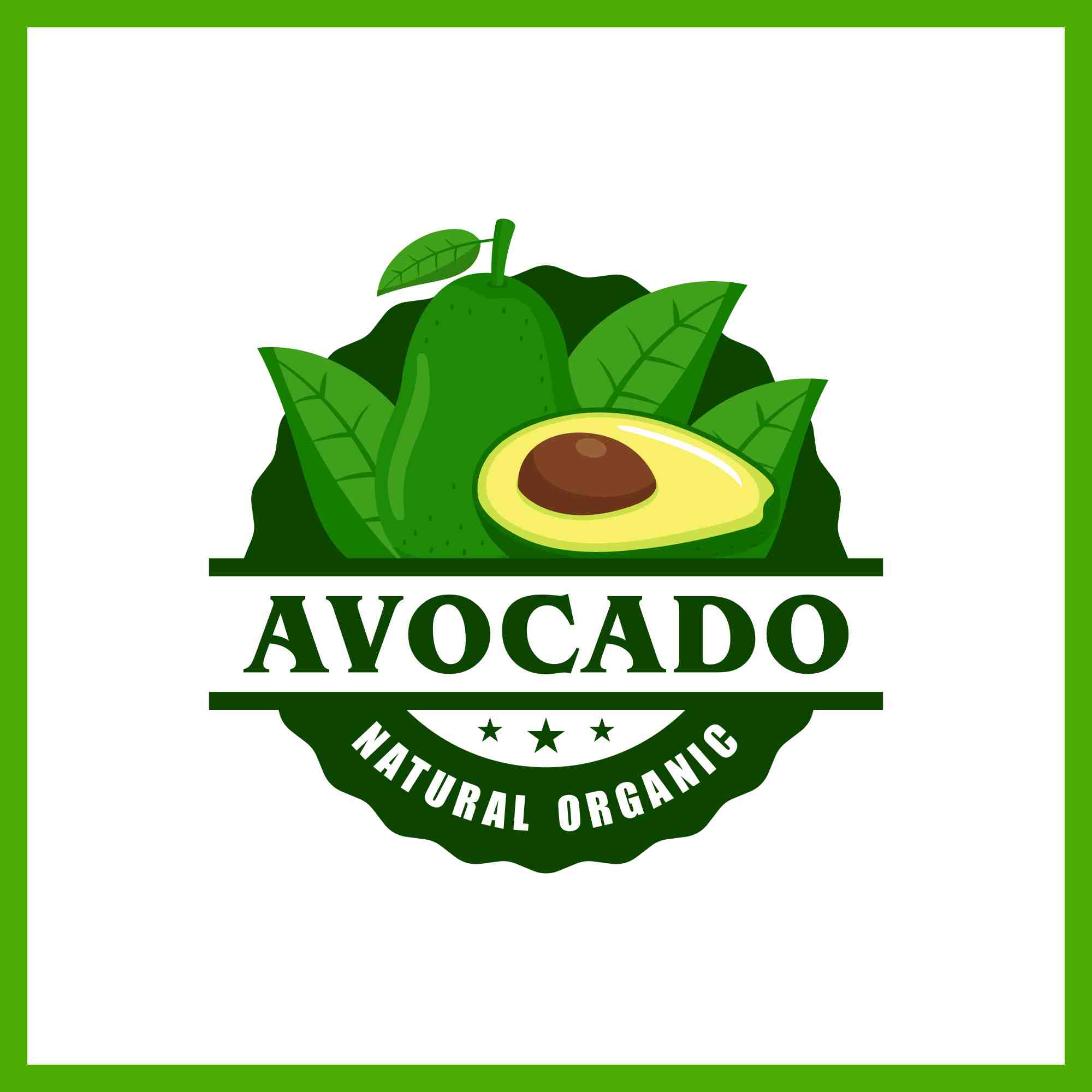 avocado badge label design collection 3 144