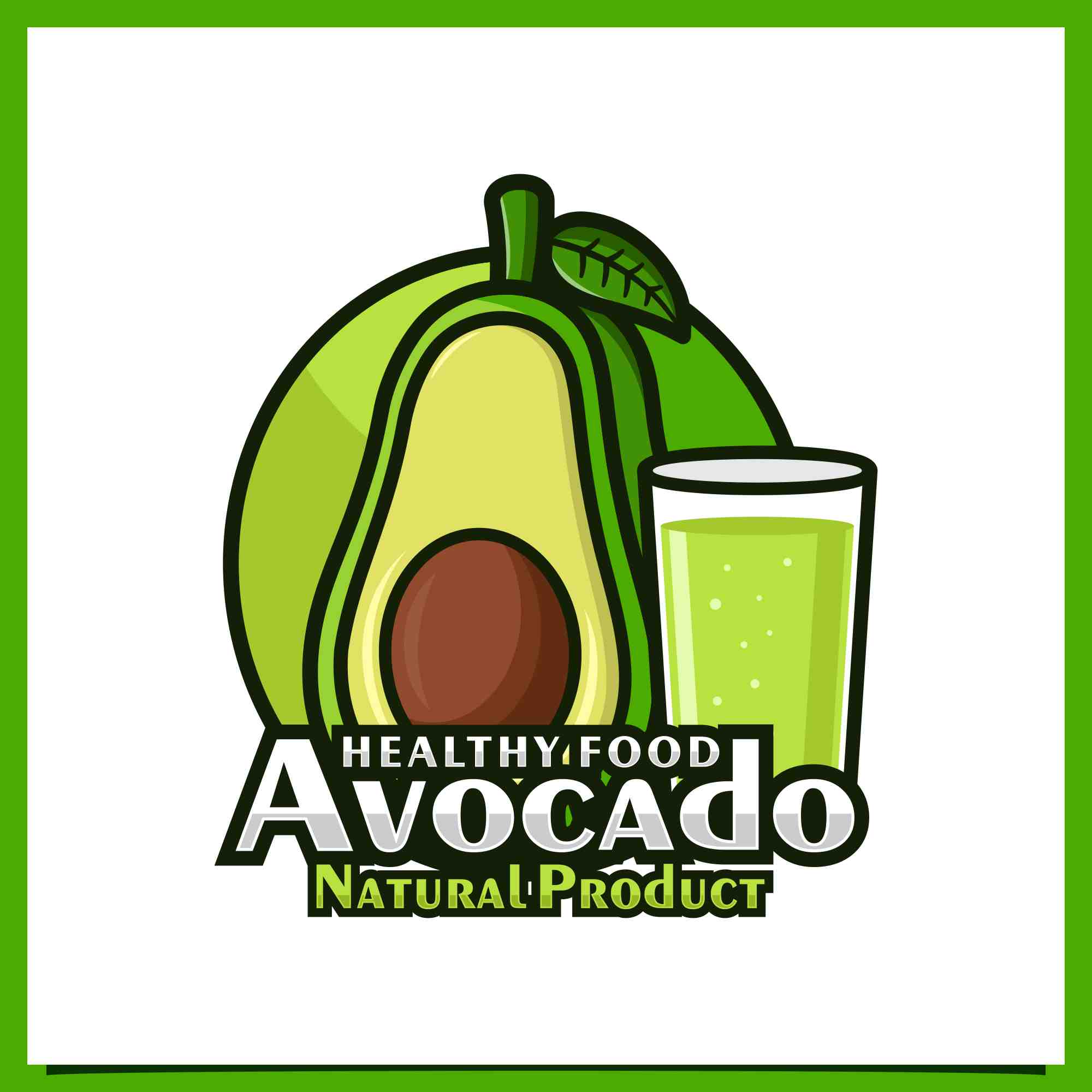 Set Avocado badge logo design collection - $4 preview image.